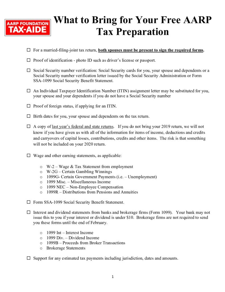 What to Bring for Tax Preparation